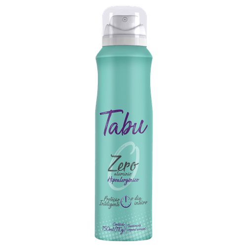 Desodorante Aerosol Antitranspirante Tabu Zero  150Ml
