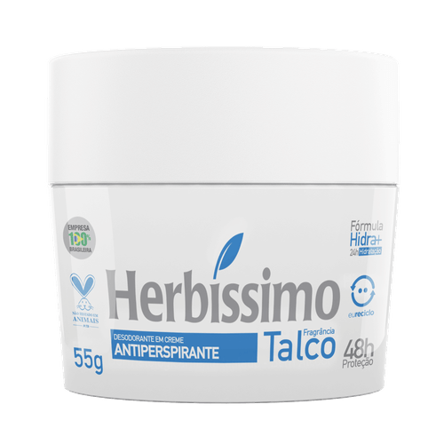 Desodorante Creme Antitranspirante Talco Herbissimo 55G