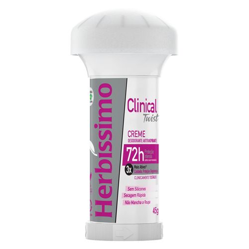 Desodorante Twist Antitranspirante Herbíssimo Clinical Rosa 45G