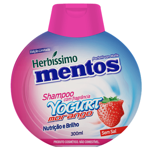 Herbíssimo Mentos Shampoo Yogurt Morango