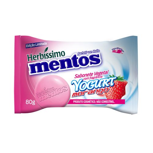 Sabonete Vegetal Herbíssimo Mentos Yogurt Morango