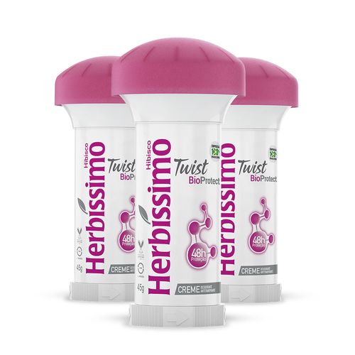 Kit Desodorante Twist Antitranspirante Hibisco Herbissimo 45G c/3 unidades