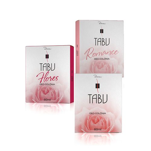 Kit Deo Colônia Tabu Várias fragrâncias 60Ml c/3