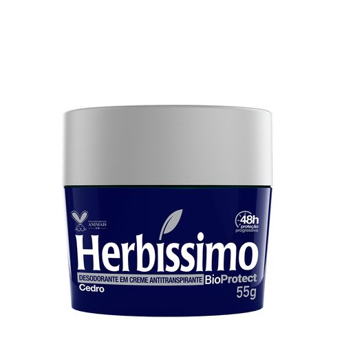 Desodorante Herbíssimo Creme Antitranspirante Bioprotect Cedro 55G