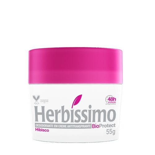 Desodorante Herbíssimo Creme Antitranspirante Bioprotect Hibisco 55G
