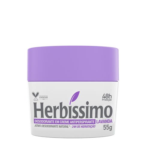 Desodorante Creme Antitranspirante Lavanda Herbíssimo 55G