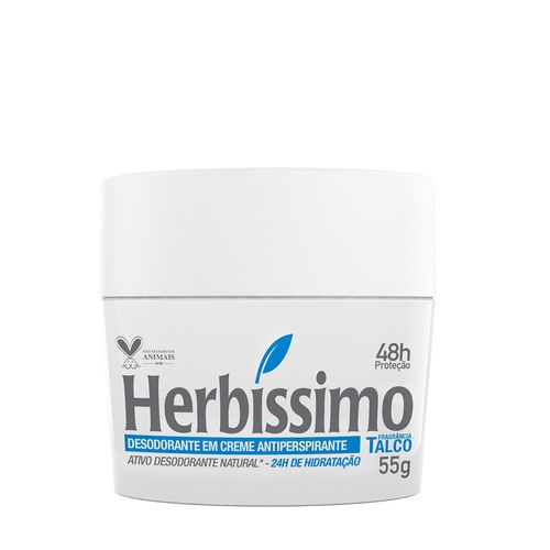 Desodorante Creme Antitranspirante Talco Herbíssimo 55G