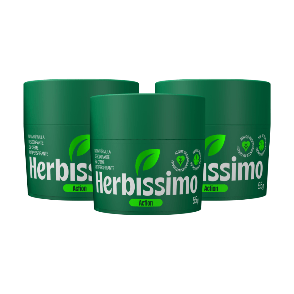 Kit Desodorante Antitranspirante Herbíssimo Action